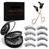 ALFREVER magnetic eyelashes with applicator for quick, glue-free daily wear.