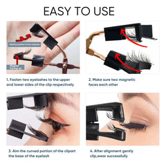ALFREVER magnetic eyelashes full-set close-up shows natural 3D texture for seamless enhancement.