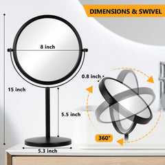 ALHAKIN anti-slip base keeps the makeup mirror steady on a vanity.