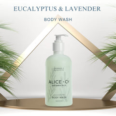 Alice + Co. Body Wash lather close-up with rich foam and aroma
