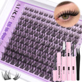 ALICE wispy lash clusters kit packaging offers premium at-home lash option.