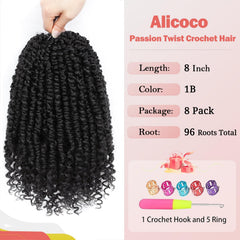 Alicoco Passion Twist pre-looped hair assembly demonstrates easy DIY install.