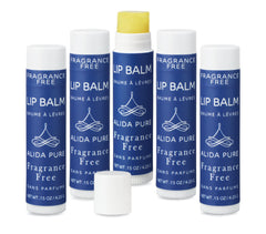 ALIDA PURE fragrance free lip balm set packshot — vegan unscented lip care for dry lips.