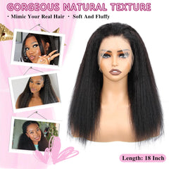 Alidiamond kinky straight 360 hairline closeup showcases handcrafted precision and density