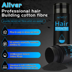 ALIVER Hair Fibers black-color-match shade aligns with natural hair