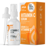 All Natural Advice Vitamin C serum bottle with UV shield preserves potency for fresher results.