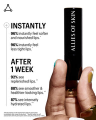 Allies of Skin lip balm with Sea Buckthorn Oil nourishes lips and supports moisture