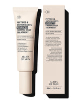 Allies of Skin bottle closeup highlighting hydrating, brightening daily care.