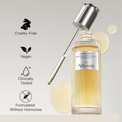 ALLOWISH Italy-made cruelty-free label signals ethical premium hair care.
