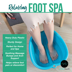 AllSett Health Foot Soaking Basin arch-support close-up showcases added comfort and foot support.
