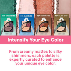 Almay Eyeshadow Palette shadows swatches display four shadows for versatile color stories