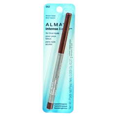 Almay Intense i-Color Eyeliner Brown Topaz application-stroke highlighting eye color contrast.