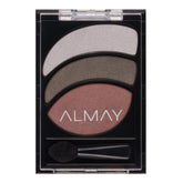 Almay Shadow Trio Mulberry Moonlight compact close-up for blendable smoky looks