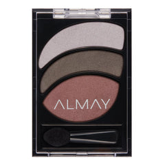 Almay Shadow Trio Mulberry Moonlight compact close-up for blendable smoky looks