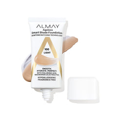 Almay Smart Shade Foundation tube for easy, natural-looking coverage.