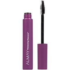 Almay Thickening Mascara brush demonstrates precise coating for clump-free definition.
