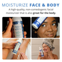 Almond Clear body-application demonstrates versatile hydration from head to toe