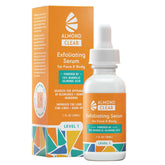 Almond Clear face-body serum Level 1 bottle shown for easy daily use toward clearer skin.