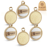 ALMOONI natural loofah face scrubber packaging, eco-friendly gift-ready set