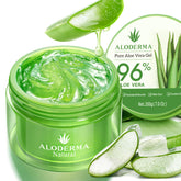 Aloderma Aloe Gel 96 Pure provides deep hydration for skin and scalp.