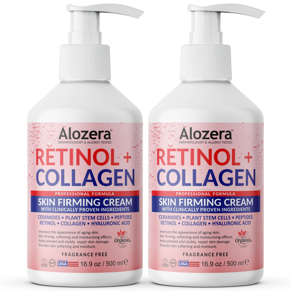 Alozera skin firming retinol lotion bottle with pump for daily body care