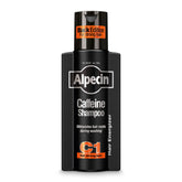 Alpecin Caffeine Shampoo C1 Black Edition bottle—scalp refreshment for energizing mornings.