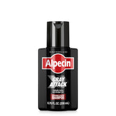 Alpecin Gray Attack bottle pour demonstrates easy at-home color touch-up.