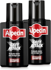 Alpecin Gray Attack bottle-pour demonstrates easy application for subtle gray coverage.