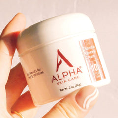 Alpha Skin Care Essential Renewal Cream packaging box with fragrance-free formula highlighted.