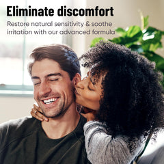 AlphaMale Premium Penile Health Cream being applied on skin—daily relief after shower.