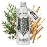 Alpine Provisions Cedar & Sandalwood Organic Conditioner bottle for hydrated, silky hair.