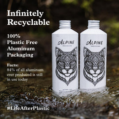 Alpine Provisions vegan-sulfate-free label communicates a skin-friendly, clean formula.