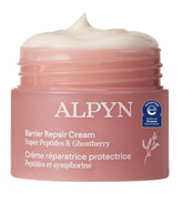 Alpyn Super Peptide Ghostberry Moisturizer product shot highlights barrier repair benefits.