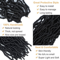 Alrence Faux Locs 30 inch easy-install demo for beginners.