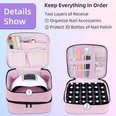 ALSLEA nail polish organizer foam-bottle protection prevents breaks and scrapes