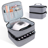 ALSLEA nail polish organizer top view highlighting compact, portable storage for up to 30 bottles