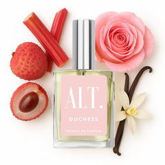 ALT. FRAGRANCES Duchess 60ml extrait bottle shows a long-lasting fragrance for all-day wear.