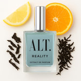 ALT. FRAGRANCES Reality 100ml bottle-front showcases premium extrait scent for bold daily wear.
