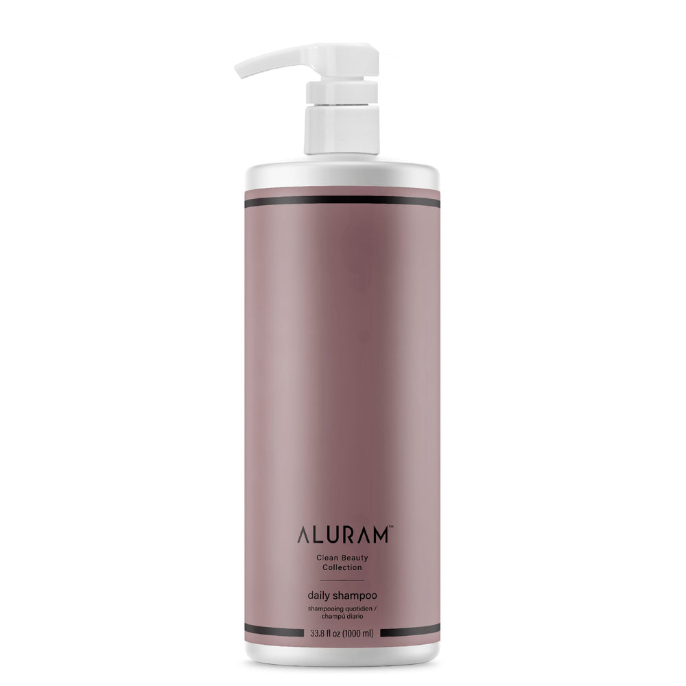 ALURAM Coconut Water Daily Shampoo bottle showcasing hydrating, lightweight moisture for all hair types