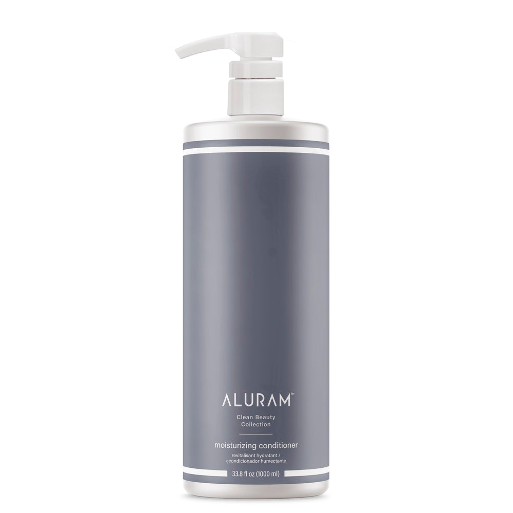 ALURAM Coconut Water Moisturizing Conditioner bottle pouring for smooth detangling