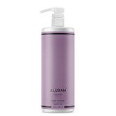 ALURAM Coconut Water Purple Shampoo bottle front highlights vibrant color and hydration for cool blonde tones.