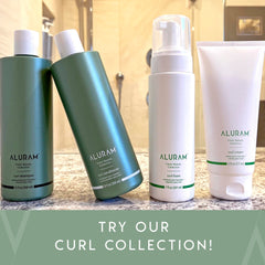 ALURAM Curl Foam styled curls with bounce and soft finish