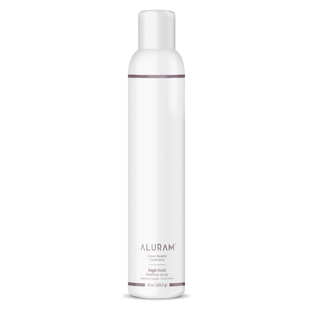 ALURAM High Hold Finishing Spray bottle-front: humidity resistance for all-day styling