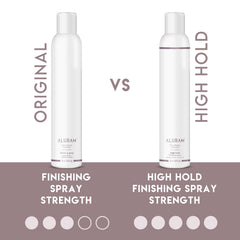 ALURAM High Hold Finishing Spray spray application: quick dry weightless hold