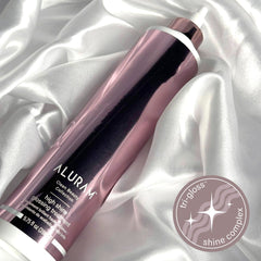 ALURAM Tri-Gloss Shine Complex ingredient closeup highlighting coconut oil moisture boost.