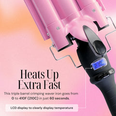 Alure curling wand showing insulated barrel tips for safer heat styling