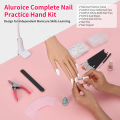 ALUROICE aluminum-bones fingers show durable, bendable joints for repeated practice sessions.