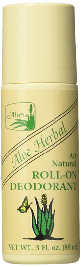 Alvera Deod Aloe Herb tube front view for all-day freshness and gentle care.