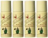 Alvera roll-on deodorant Aloe & Almonds front view shows portable 3 oz bottle.