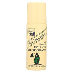 Alvera roll-on deodorant unscented front view showing fragrance-free protection